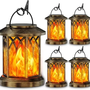 Outdoor/Waterproof Flickering Flame Solar Lantern