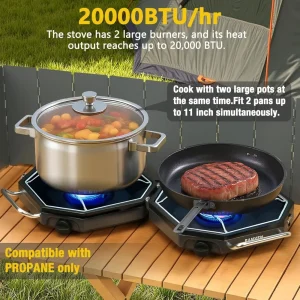 Dual Burner Propane Camping Stove
